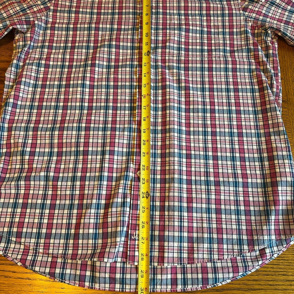 Johnston & Murphy Pink and Blue Plaid Shirt - Picture 6 of 8
